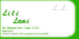 lili lami business card